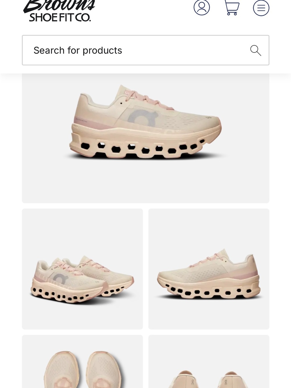 On Running Cloud monster Women's Sneakers in Blush/Beige